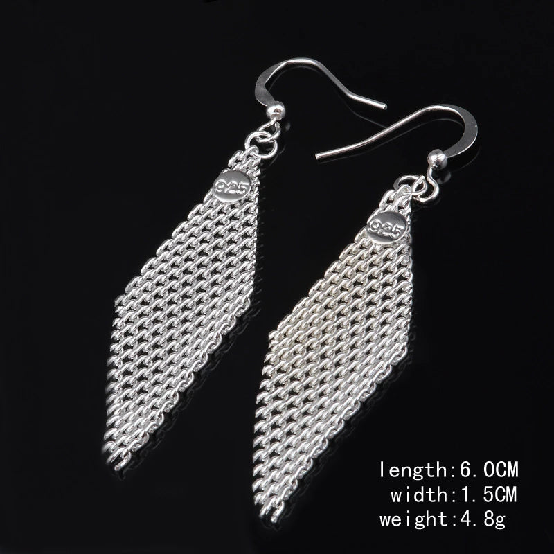 McAllistter – 925 Sterling Silver Knitted Dangle Earring.