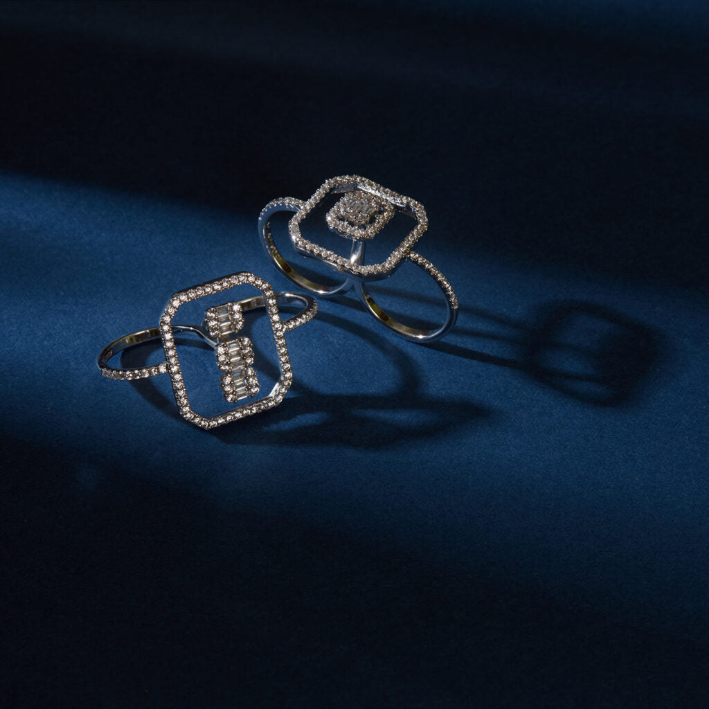 McAllistter – Double Finger Rectangle Cocktail Ring