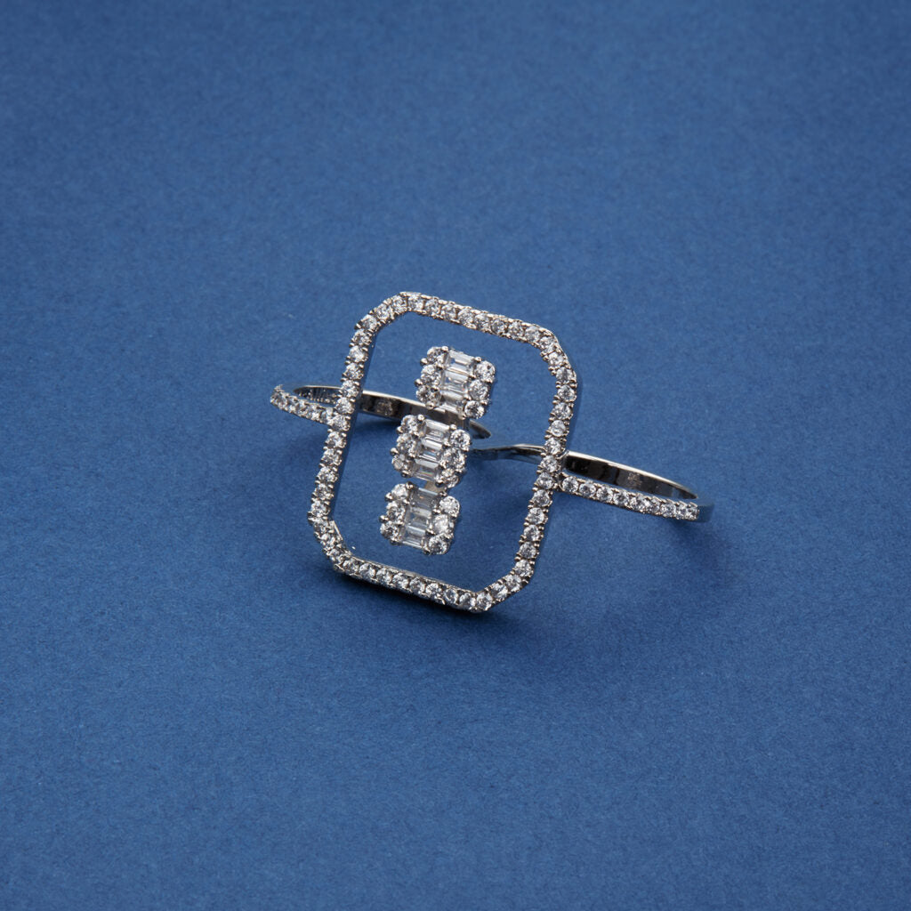 McAllistter – Double Finger Rectangle Cocktail Ring