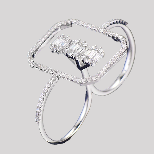 McAllistter – Double Finger Rectangle Cocktail Ring