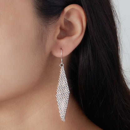 McAllistter – 925 Sterling Silver Knitted Dangle Earring.