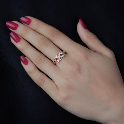 McAllistter – 18K Gold-Polished Infinity Loop Ring.