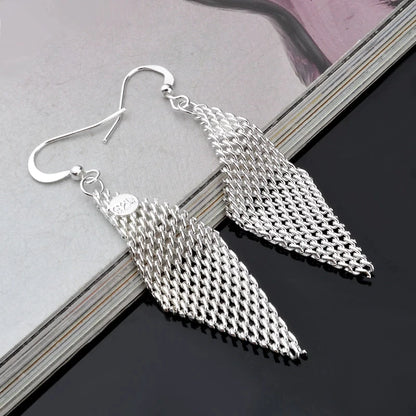 McAllistter – 925 Sterling Silver Knitted Dangle Earring.