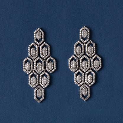 McAllistter's Luxury Diamond Studded Dangle Earrings